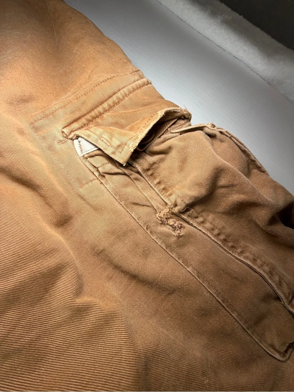 Vintage Y2K Abercrombie paratrooper military cargo pants distressed rare color